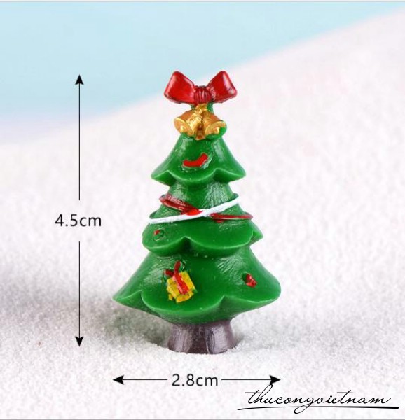 Mô Hình Cây Thông Nơ Đỏ 2.8*4.5cm